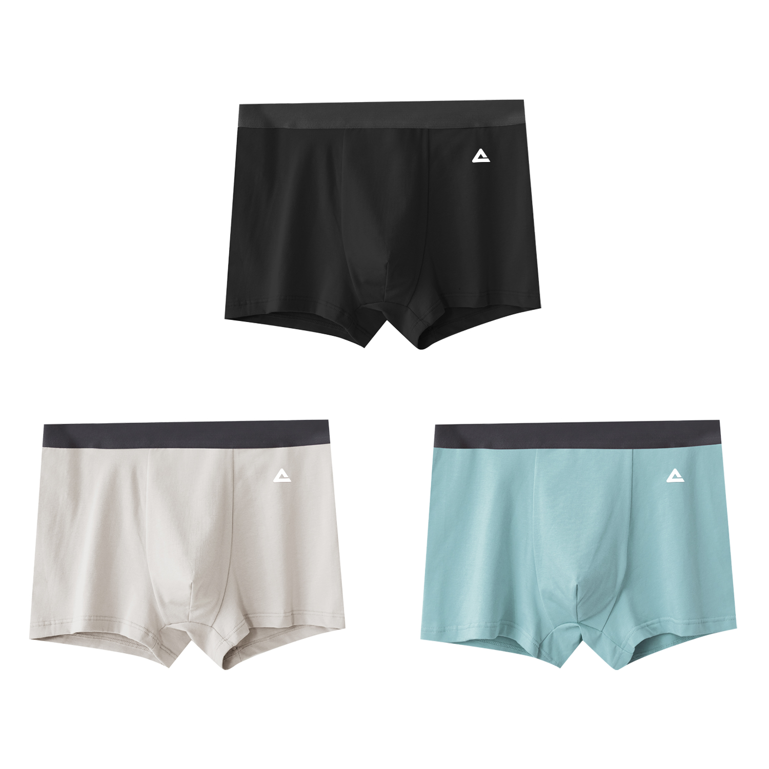 PEAK SS24  Mid-Rise Breathable Boxer Briefs Combo Pack - Minimalist Style. YZ81128 Multicolor