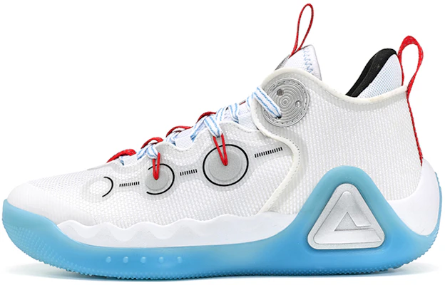 PEAK Starry Sky Mid-Top Basketball Shoes White/Blue - Lightweight & Durable. DA310311 White Blue Buy PEAK Starry Sky Mid-Top Basketball Shoes White/Blue - Lightweight & Durable. DA310311 White Blue
