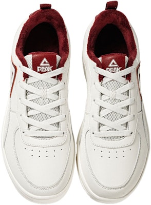 Peak Sneakers Low-Top Berbahan Kulit Sintetis Berbulu 'Tren Gaya Hangat' E234817M 1