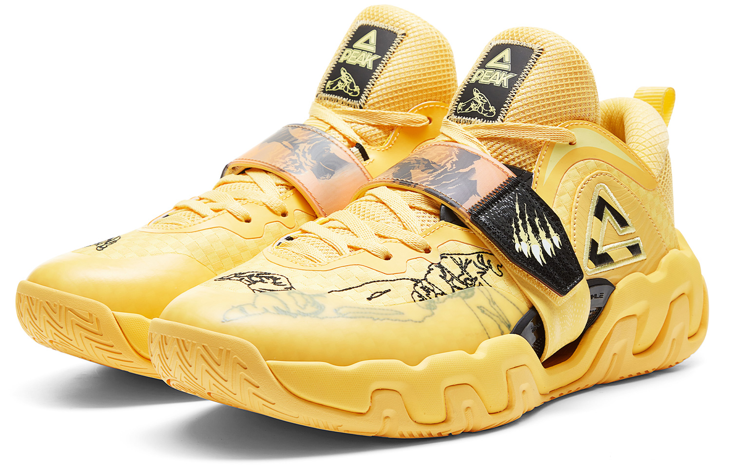 Peak Taichi 1.0 V2 Bruce Lee Tribute "Tiger-Crane Style" Basketball Shoes. DA420201 Persian Yellow