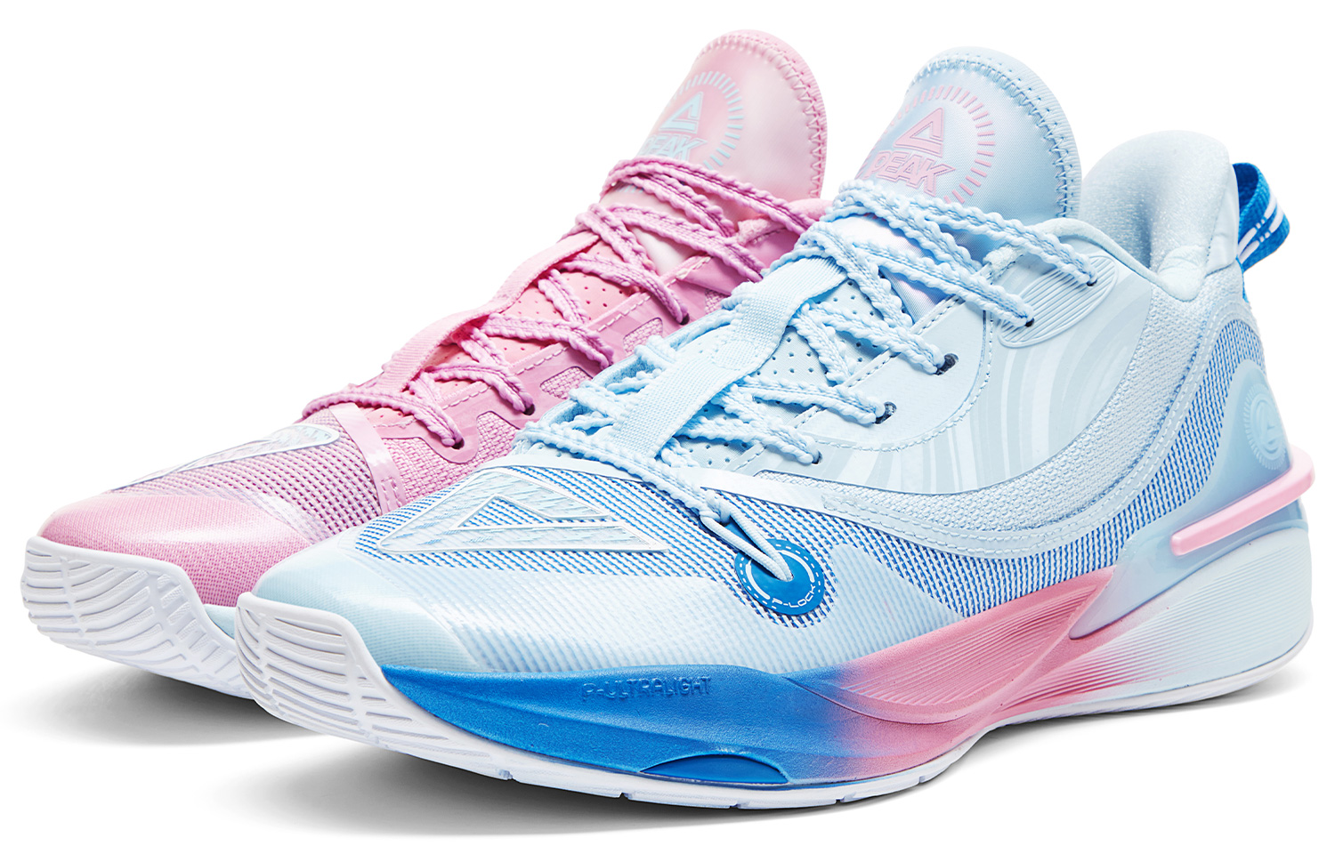 Peak Taichi Beidou Mismatch Pink Low-Top Basketball Shoes Anti-Slip Cushioning. DA410017 Mixed Color