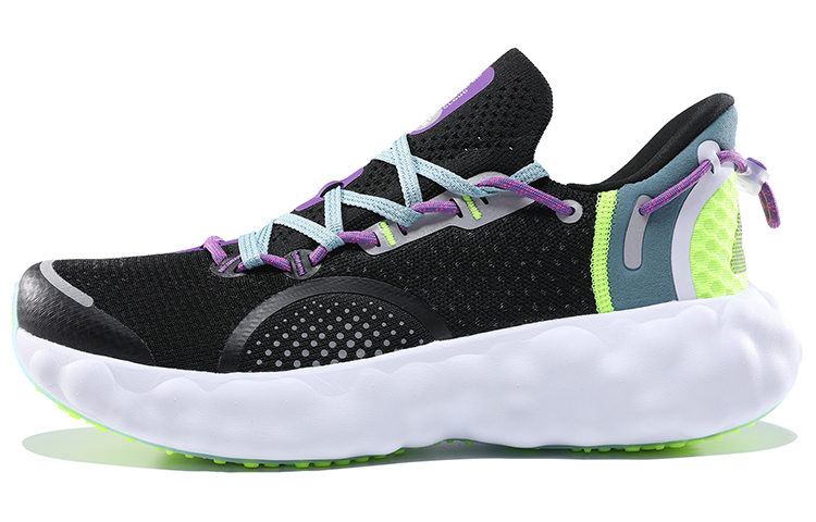 Peak Taichi Cloud R1 'Night' Thick-Soled Running Shoes Black White E13917H Black