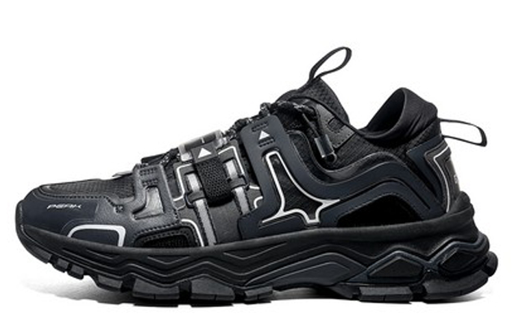 PEAK Taichi Explorer Black Low-Top Running Shoes - Cushion & Grip E94071E Black