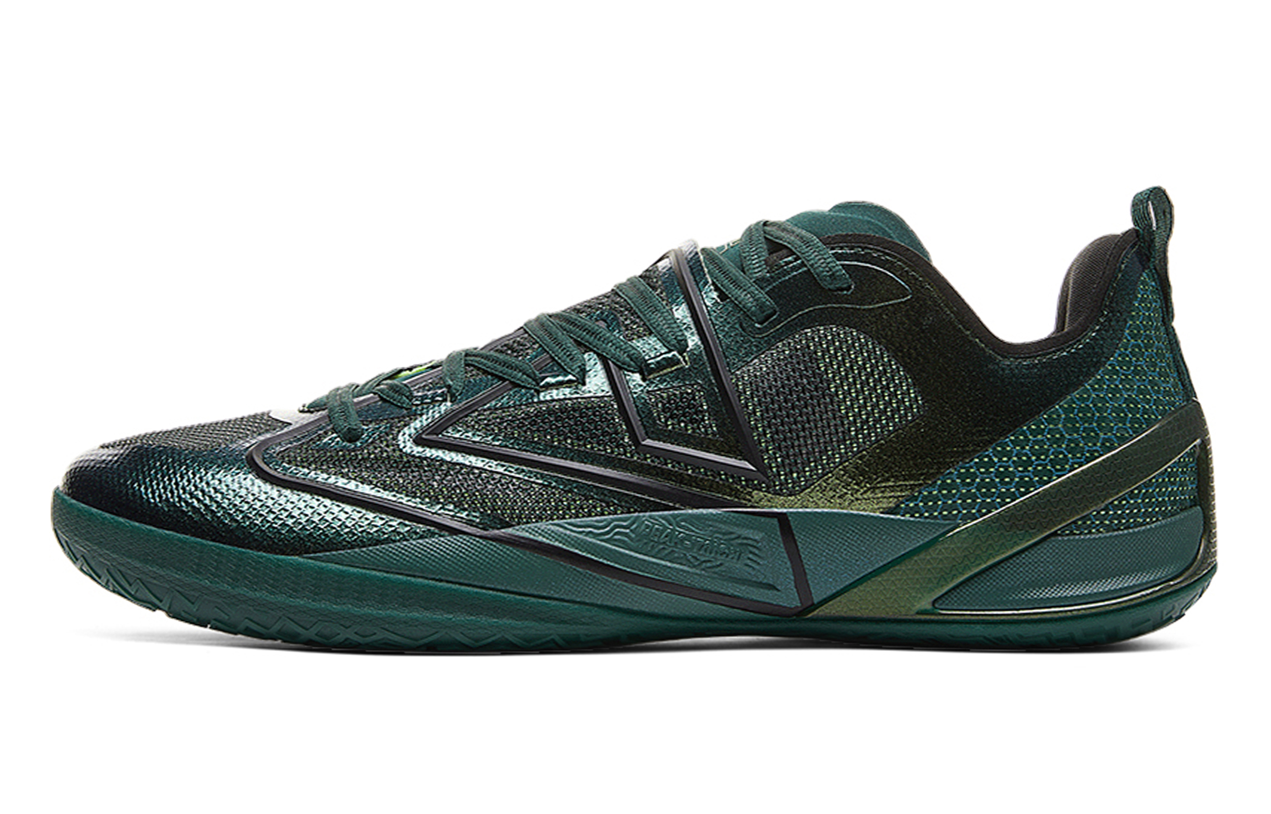 Peak Taichi Horizon "Champion" Low-Top Basketball Shoes Black/Olive Green Mens EXT263021A Black Olive Green