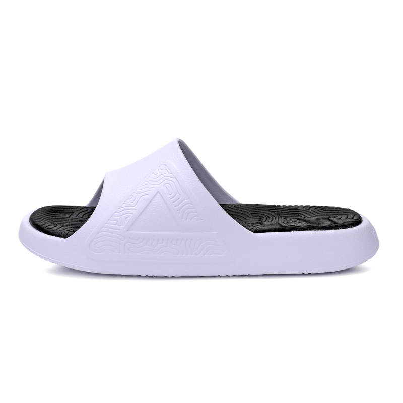 PEAK Taichi Slides Non-Slip Durable Sport Sandals White Black DL420227 White/Black
