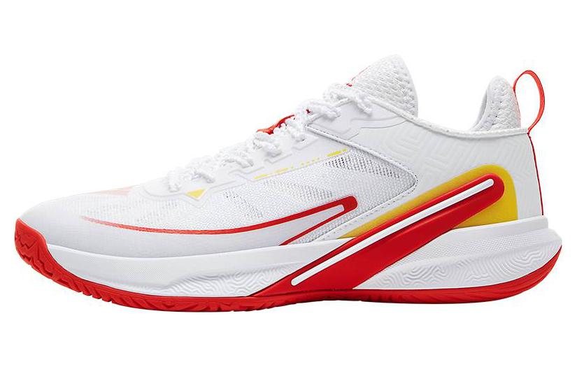 PEAK Taichi Volleyball Shoes White/Red - Comfort, Durable, Low-top Trainers for Men ET41557I White/Peak Red