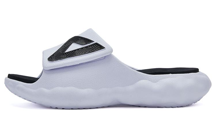 Peak Taiji Cloud White Black Slip-On Slide Sandals Casual Durable Non-Slip ET23027L Big White