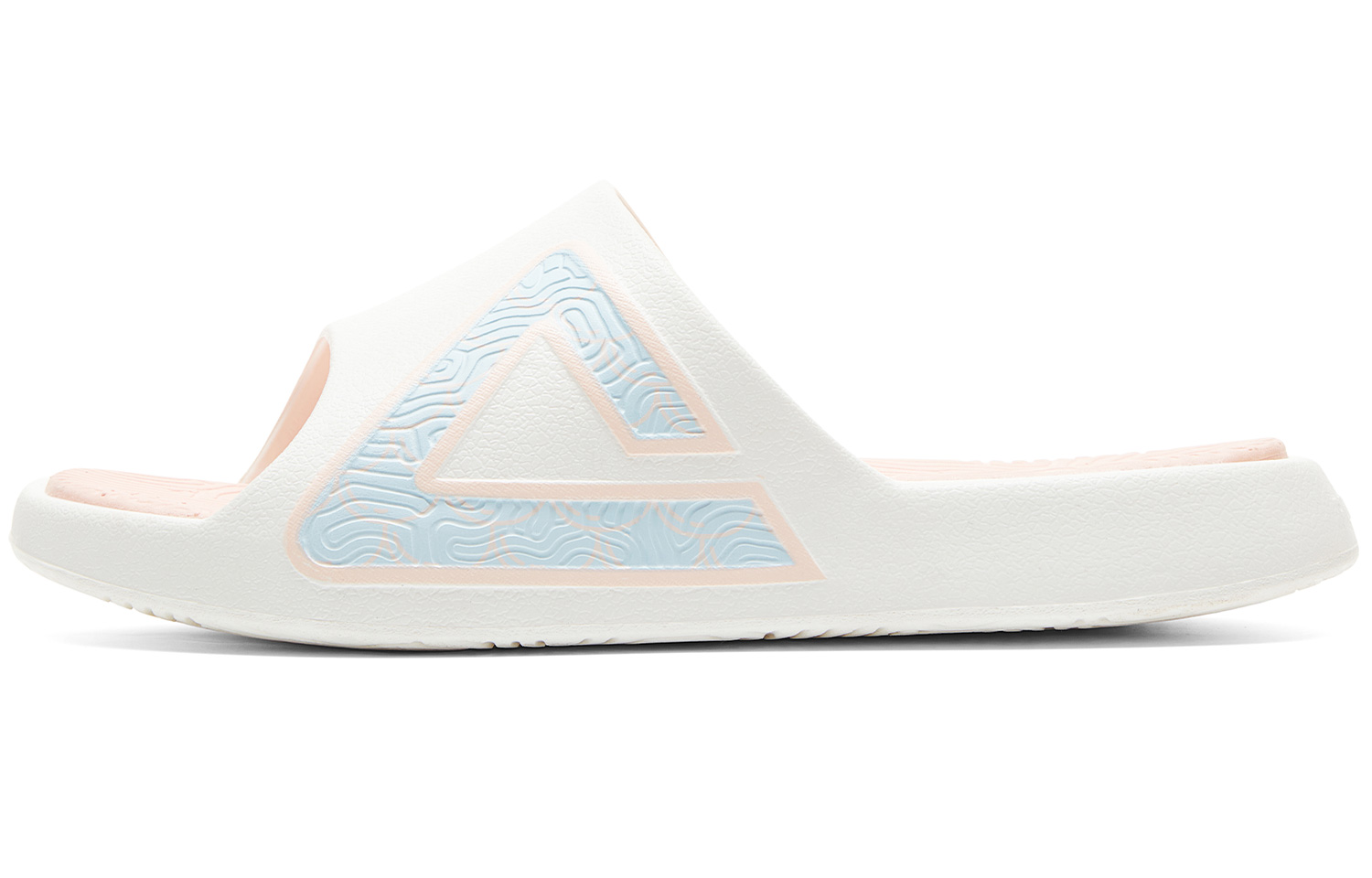 Peak Taiji Dragon Series Slide Sandals White Pink Anti-Slip Casual Outdoor ET42247L Canvas White Pink.