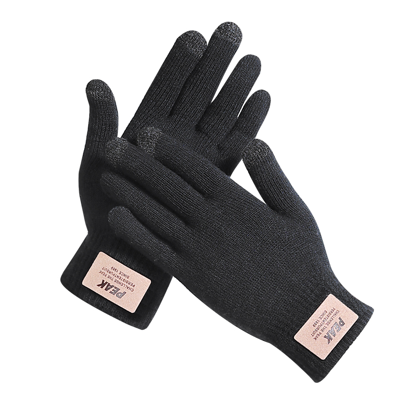 PEAK Touchscreen Warm Thick Outdoor Knit Motorcycle Gloves - Unisex Couples Style YH23406