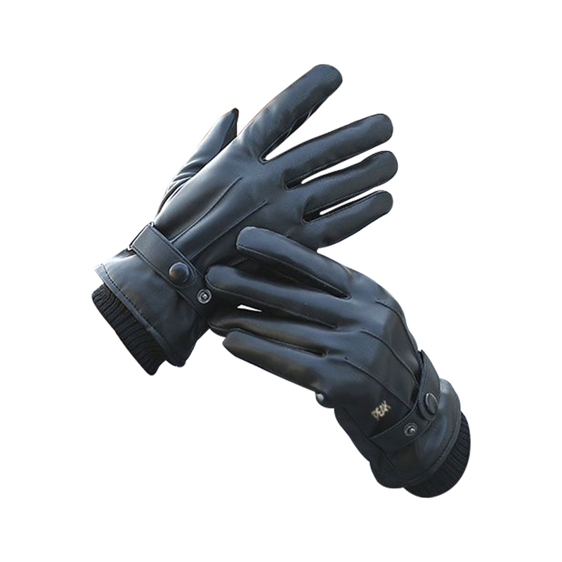 PEAK Touchscreen Windproof PU Leather Thermal Gloves - Unisex Winter Edition YH21217