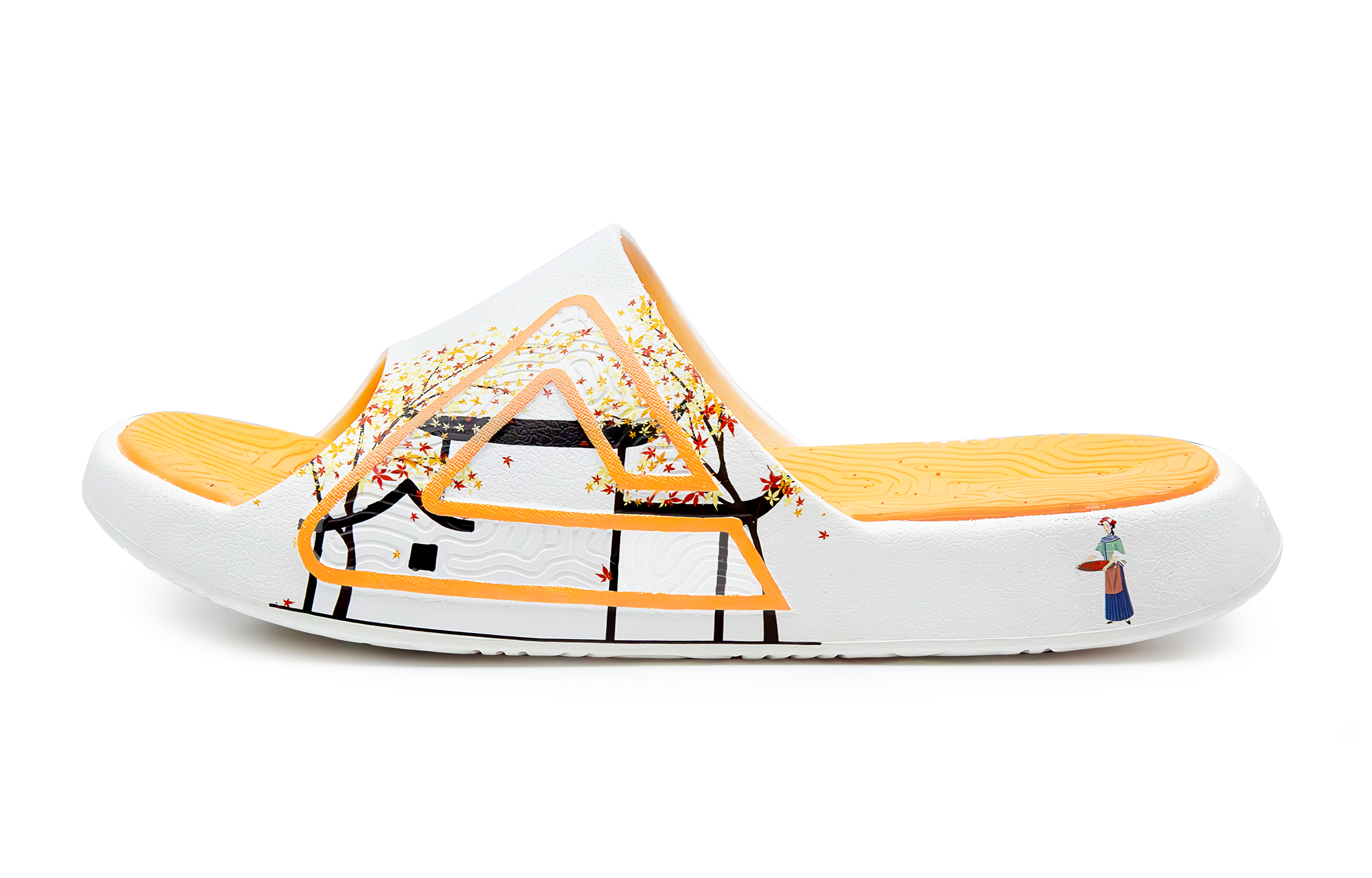 PEAK x Wuyuan Huangling Taichi 1.0 Slide Sandals White/Yellow/Orange Flight DL410417