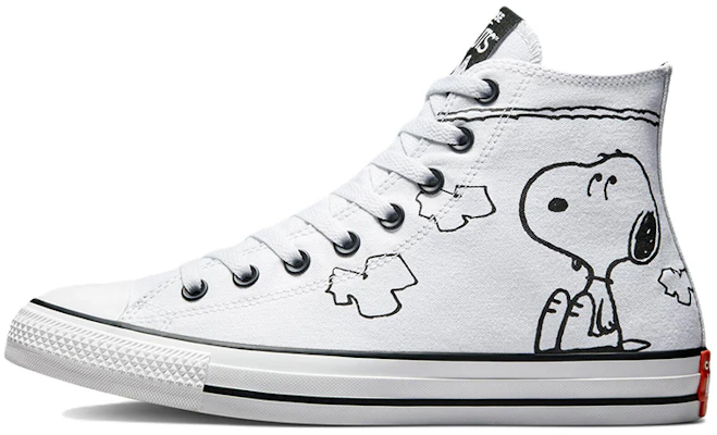 컨버스 척테일러 올스타 x 피너츠 '화이트 블랙 레드' A01872 Buy 컨버스 척테일러 올스타 x 피너츠 '화이트 블랙 레드' A01872