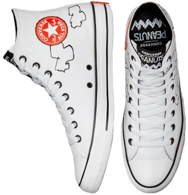 컨버스 척테일러 올스타 x 피너츠 '화이트 블랙 레드' A01872 Shop 컨버스 척테일러 올스타 x 피너츠 '화이트 블랙 레드' A01872