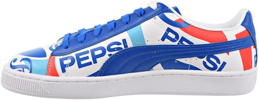 Puma Pepsi x Basket Low Casual Board Shoes 'White Blue Red' 'Lightweight Balance' 368345-01 Puma Pepsi x Basket Low Casual Board Shoes 'White Blue Red' 'Lightweight Balance' 368345-01