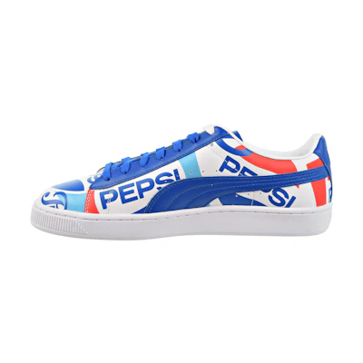 Puma Pepsi Basket Low Casual Board Shoes 'White Blue Red' 'Lightweight Balance'