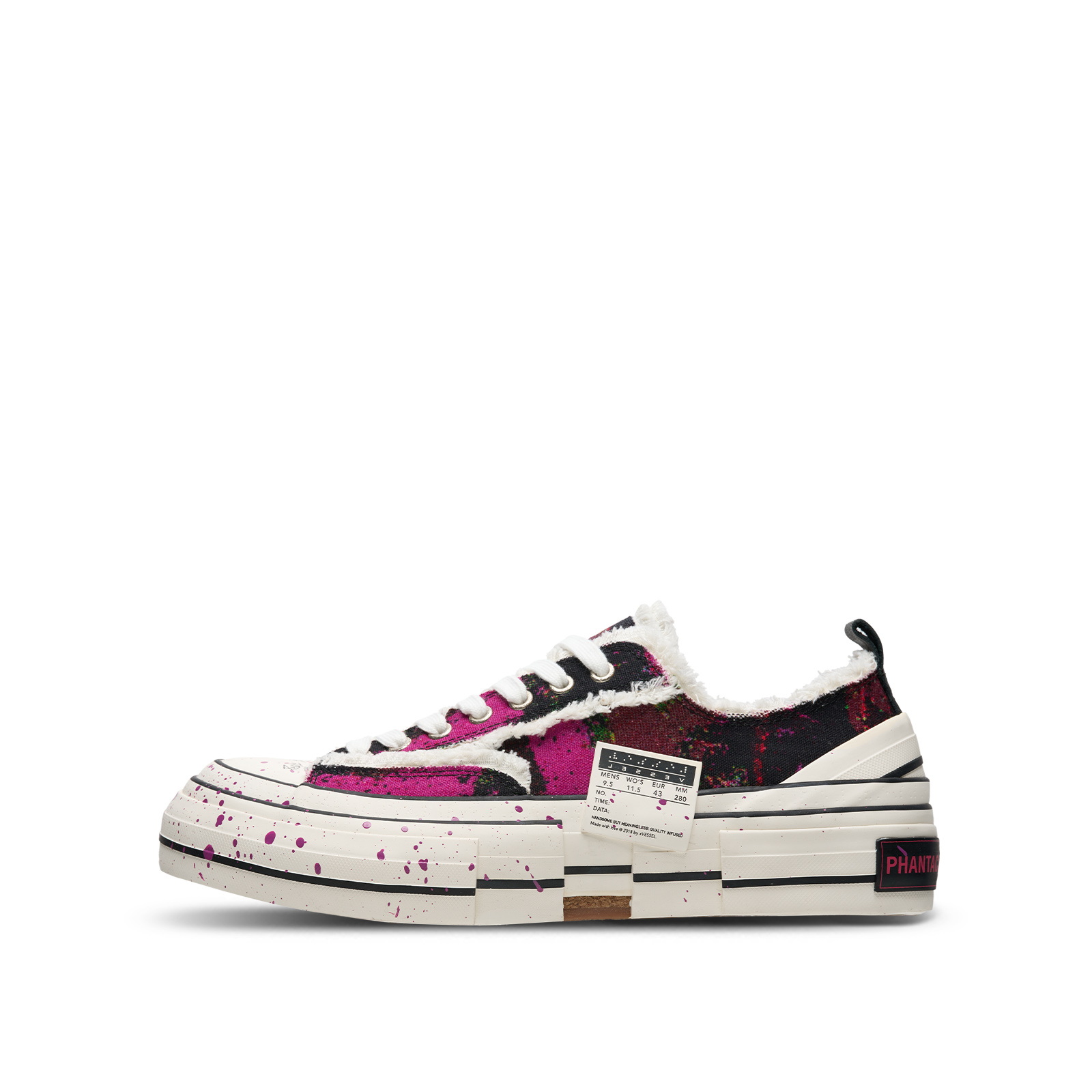 PHANTACI x xVESSEL Collab Classic Low-Top Canvas Shoes Red S23X25H