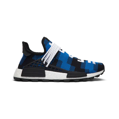 Pharrell Williams BBC adidas NMD Human Race Trail 'Blue Plaid'