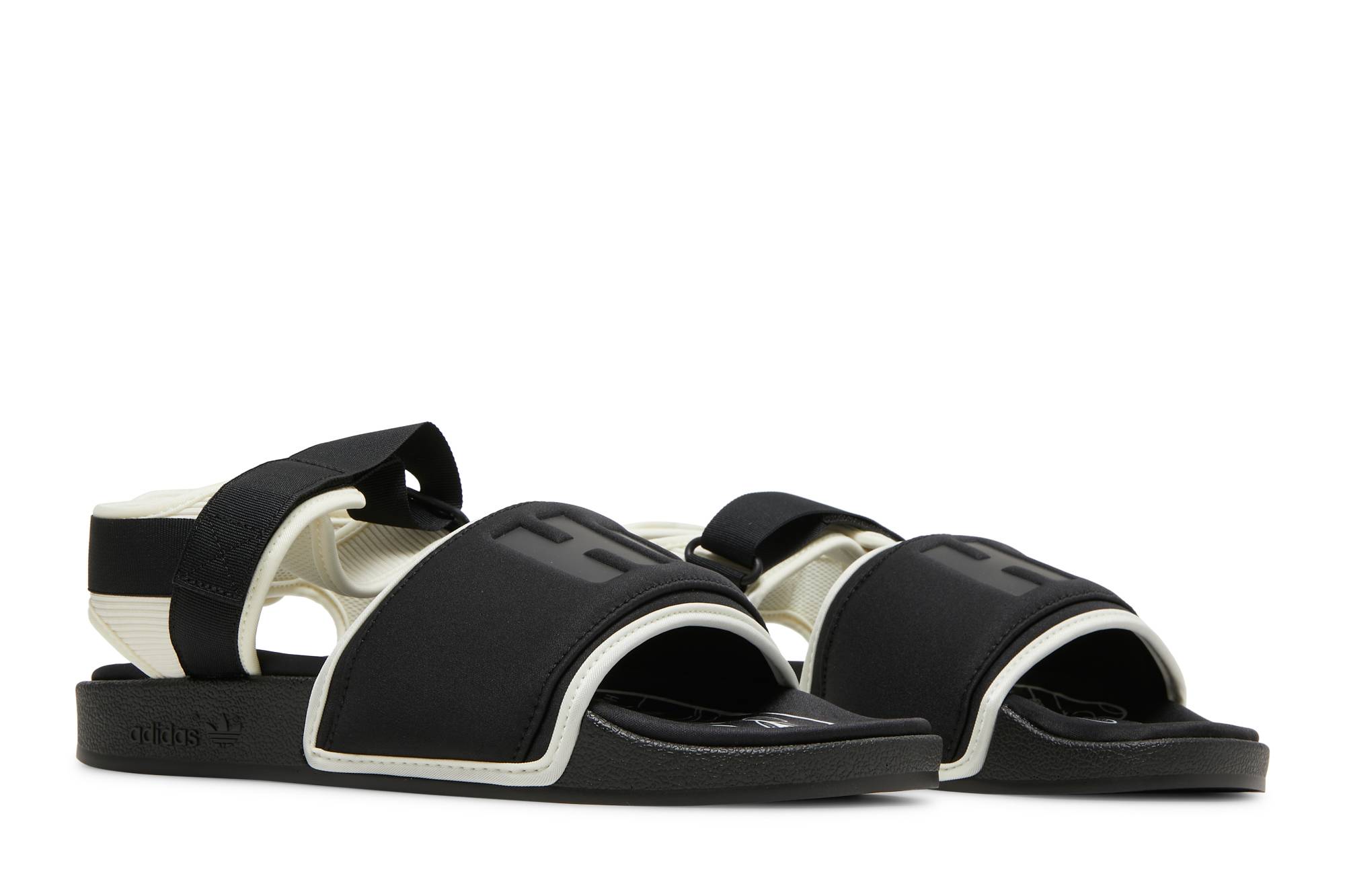 Cheap 파렐 x 아디다스 아딜렛 2.0 슬라이드 '블랙 화이트' GZ1892