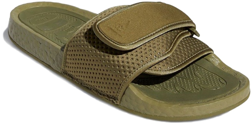 Pharrell x adidas Boost Slides 'Olive Cargo' FY6141 Lookbook Pharrell x adidas Boost Slides 'Olive Cargo' FY6141