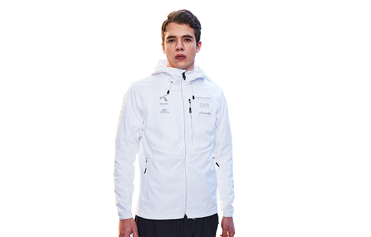 Order Jaket Ski Lelaki Phenix 4-Way Stretch Kalispas Termal & Logo Leher-Tinggi Kalis Air PCDM2OT22