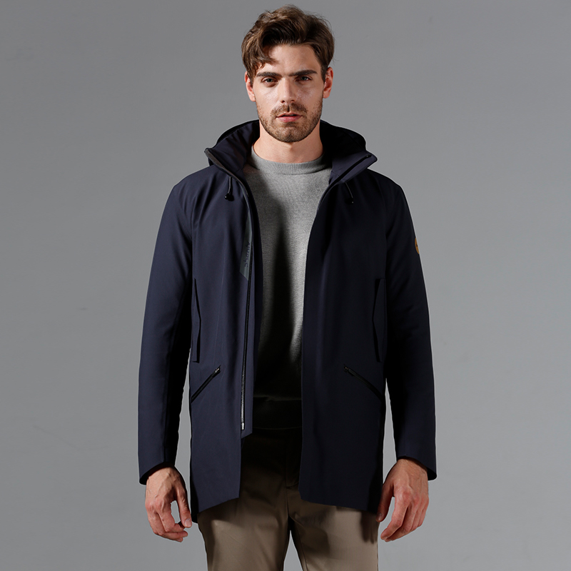 Shop Phenix Jaket Down Bertudung Panjang Sedang - Biru Tinta PC872OT01