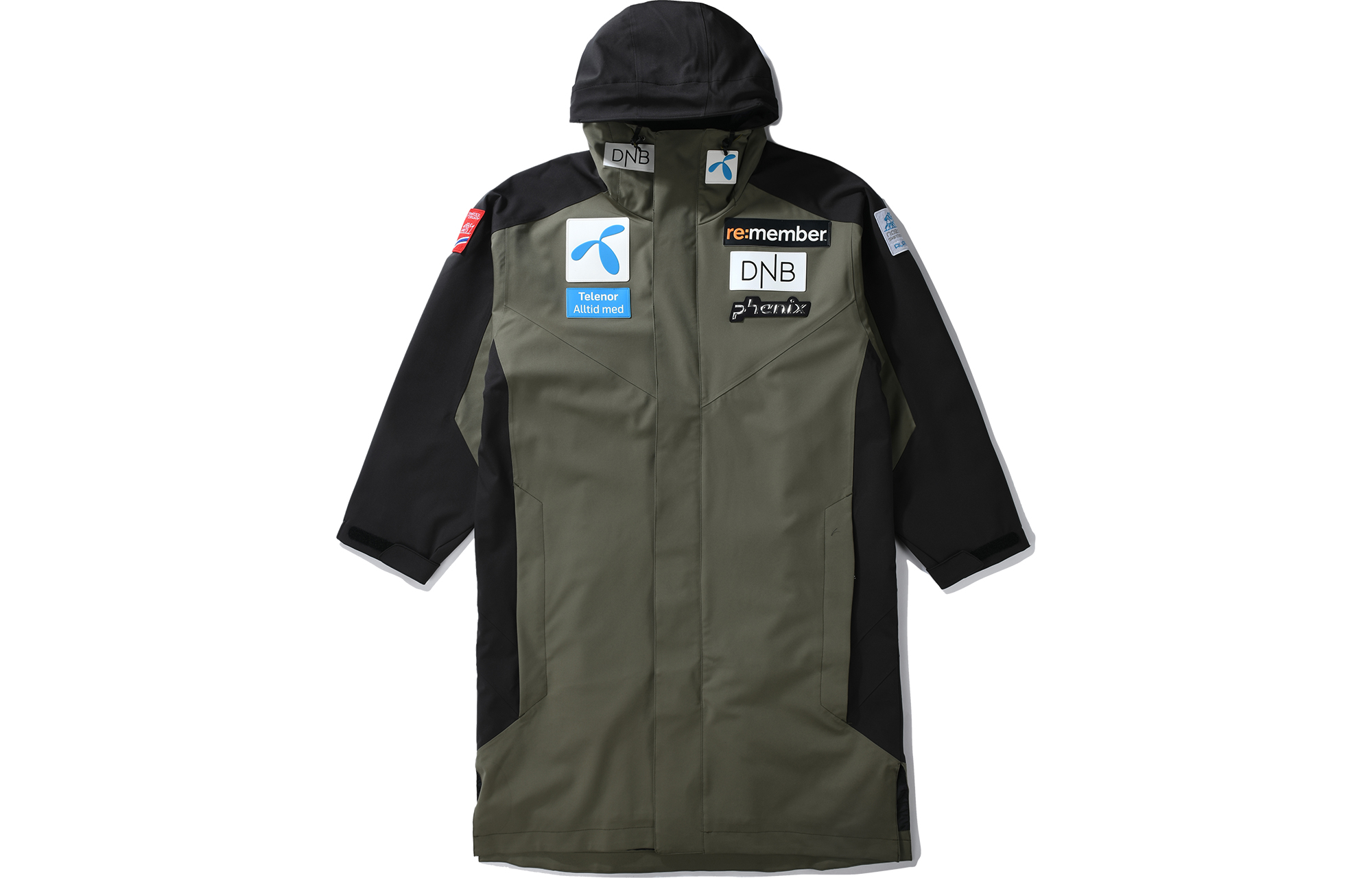 Phenix National Team Series Waterproof Windproof Colorblock Jacket Green Men. EUB72ST40