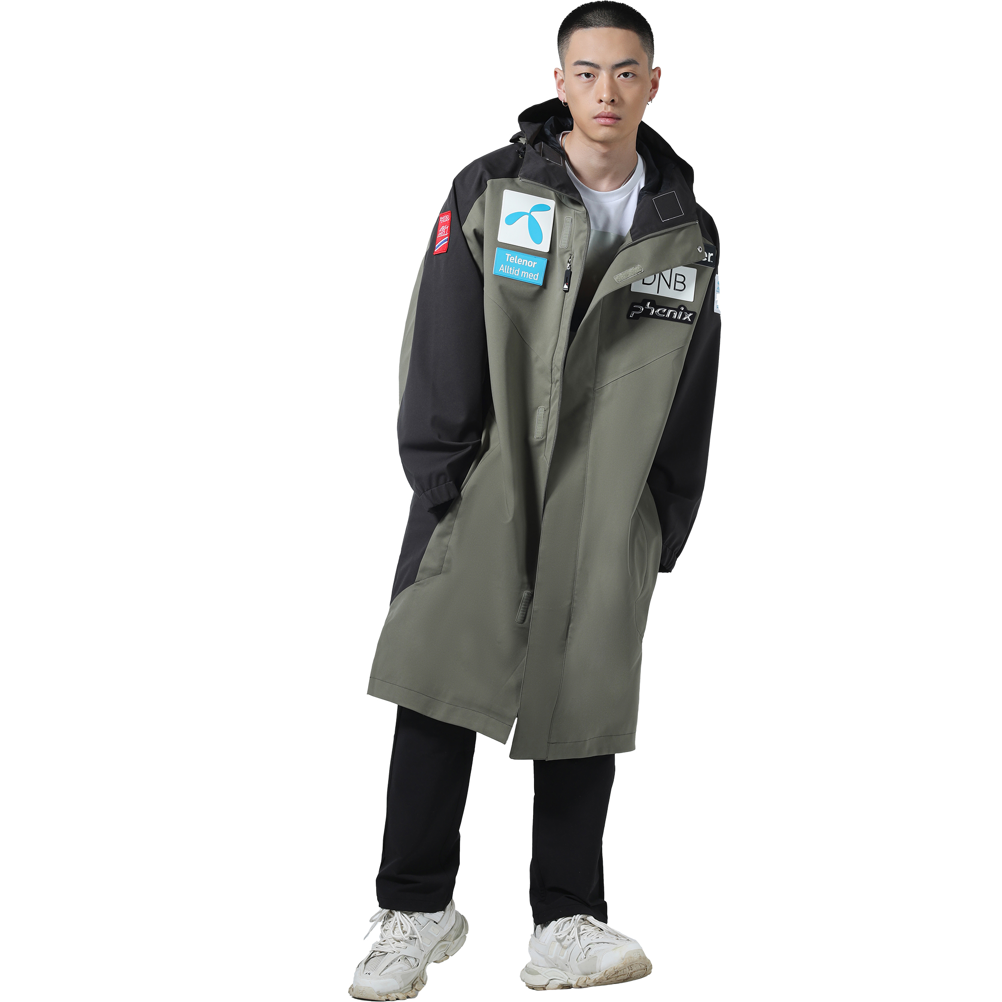 Shop フェニックス ナショナルチーム シリーズ 防水 防風 カラーブロック ジャケット 緑 メンズ EUB72ST40