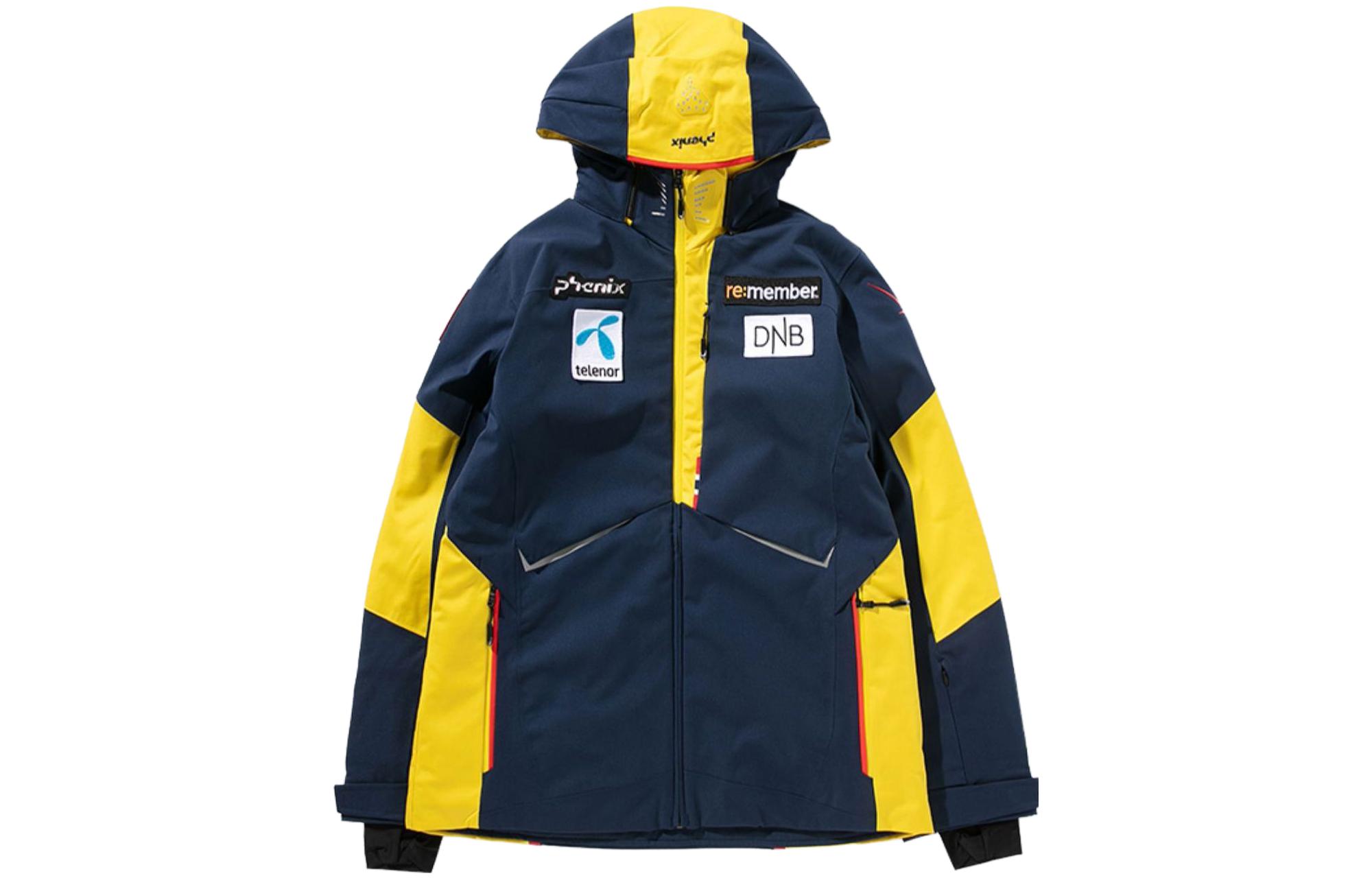 Phenix Ski National Series  Waterproof Hooded Ski Jacket with Logo Patch. EFA72OT00