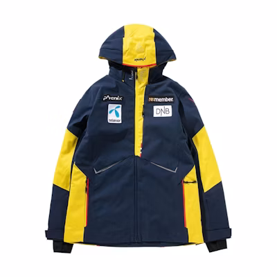 Phenix Ski National Series Waterproof Hooded Ski Jacket with Logo Patch. EFA72OT00