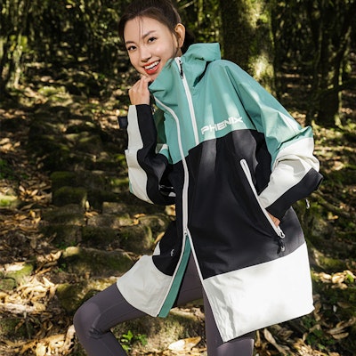 Chaqueta Outdoor Unisex Phenix SKI Colorblock Impermeable Cortaviento Caqui Rosa. PEBU2WT20 2