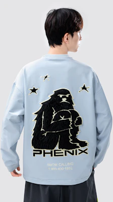 피닉스 스노우 몬스터 유니섹스 캐주얼 루즈핏 크루넥 긴팔 스웻셔츠 PEBU2WT13 1