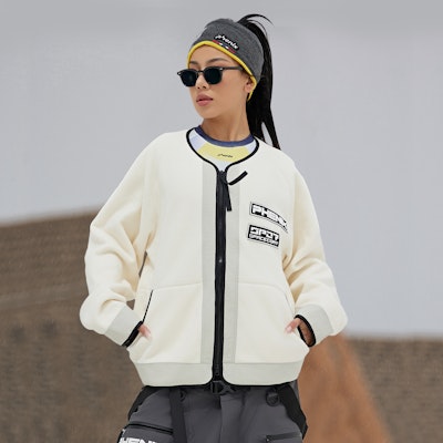 Chaqueta Unisex Phenix SP27 Diseño Logo Manga Raglán Cómoda de Forro Polar Simple PEBU2KT17 3