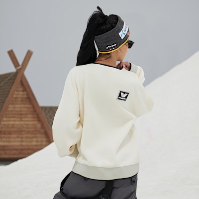 Chaqueta Unisex Phenix SP27 Diseño Logo Manga Raglán Cómoda de Forro Polar Simple PEBU2KT17 4