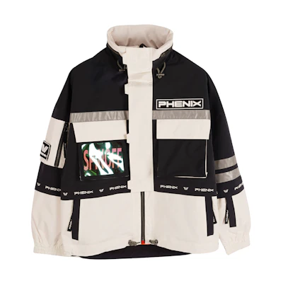 Phenix SP27 Series Reflective Letter Print Patchwork Ski Jacket Unisex. PCFU2OT26