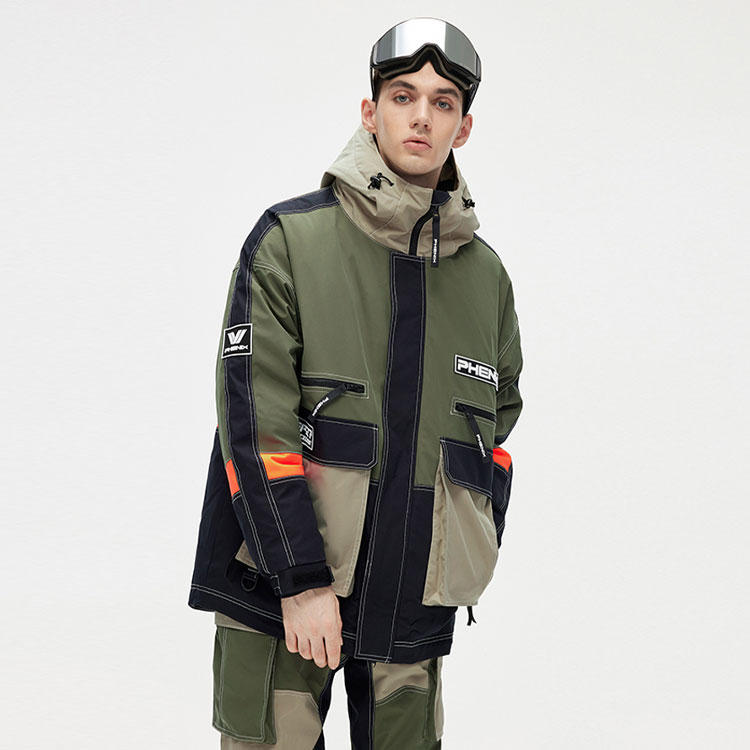 Shop Phenix SP27 復古拼色標誌連帽滑雪外套 男女適用 PCFU2OT04