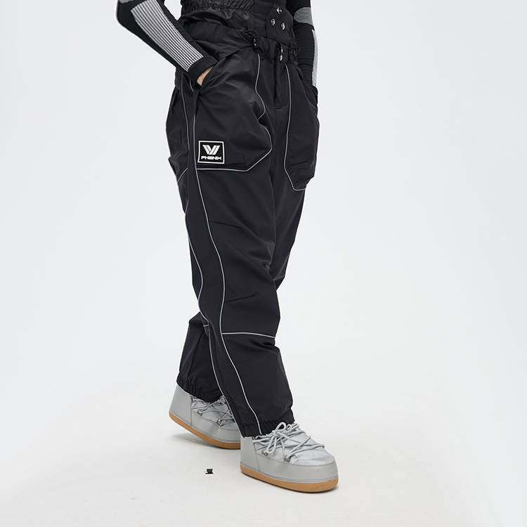 Details for フィーニックス SP27 ユニセックス ブラック スキー パンツ 防水 防風 通気性 ソフトシェル PCFU2OB01