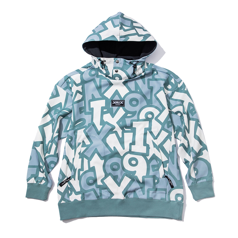 Phenix X-NiX Colorblock Letter Print Windproof Water-repellent Hoodie Unisex PCHU2KT01