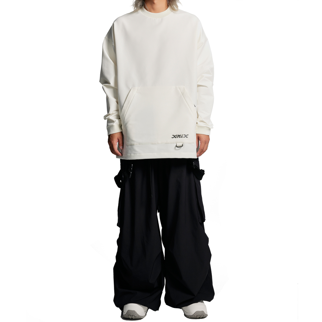 Phenix X-niX Unisex Loose Fit Crewneck Pullover Sweatshirt Long Sleeve Solid Color PCFU2WT82 圖 4