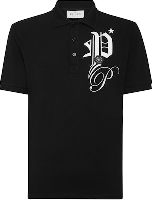 PHILIPP PLEIN 黑色對比標誌印花短袖POLO衫。 SADC-MTK6882-PTE003N-02 Order PHILIPP PLEIN 黑色對比標誌印花短袖POLO衫。 SADC-MTK6882-PTE003N-02