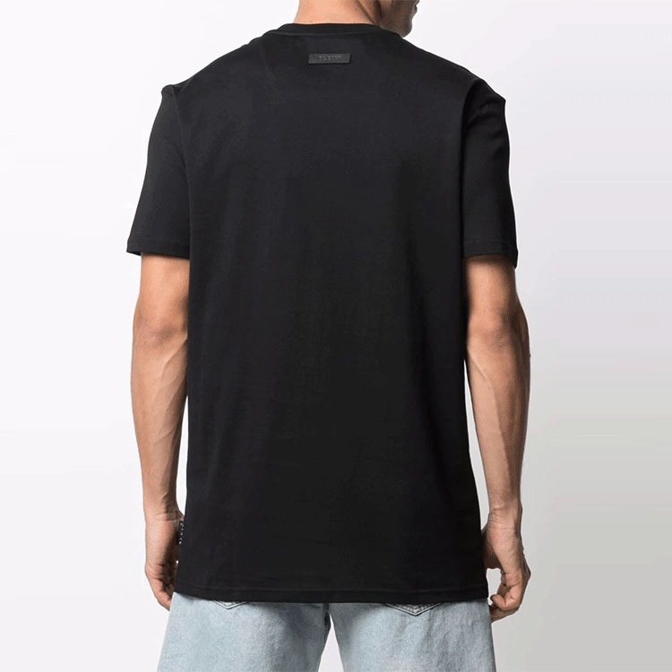 PHILIPP PLEIN  Black Crewneck T-Shirt with Letter Logo. MTK5119PJY002N-02 圖 4