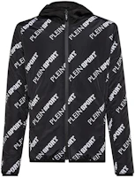 Order Philipp Plein 黑色連帽外套,字母印花設計及拉鏈款式。 F19C-MRB1209-SXV005N-02