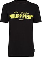 PHILIPP PLEIN Black Logo Print Short Sleeve T-Shirt. MTK4267-PJY002N-0209 PHILIPP PLEIN Black Logo Print Short Sleeve T-Shirt. MTK4267-PJY002N-0209