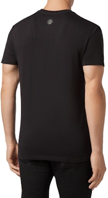 PHILIPP PLEIN 黑色標誌印花短袖T恤 MTK4267-PJY002N-0209 Purchase PHILIPP PLEIN 黑色標誌印花短袖T恤 MTK4267-PJY002N-0209