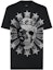 Order Philipp Plein 黑色水晶骷髏短袖T恤 FABC-MTK5638-PJY002N-02