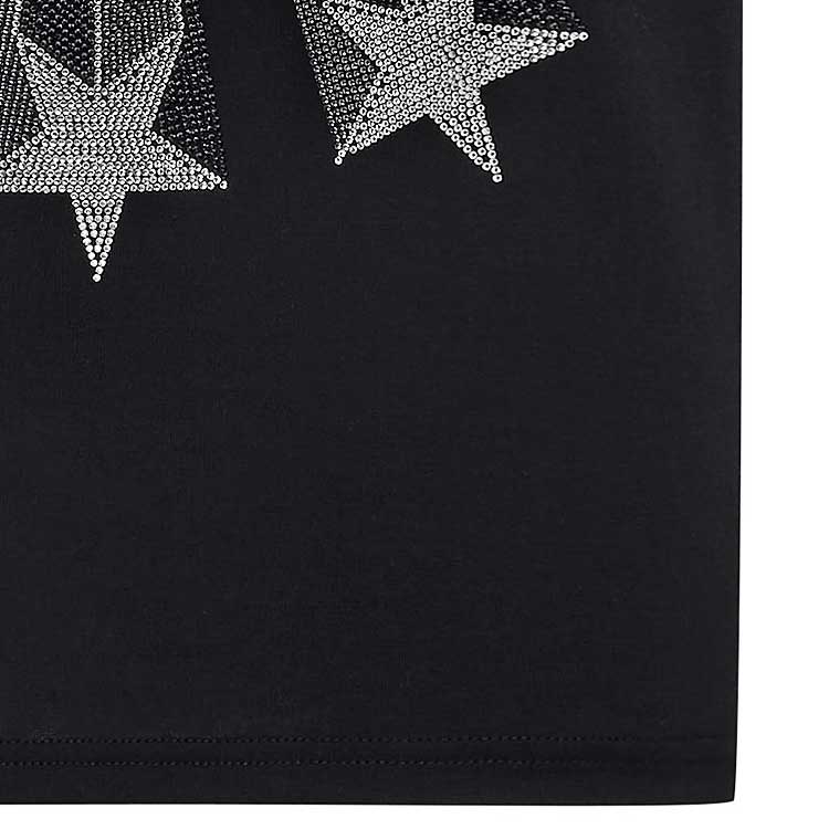 Sizing Philipp Plein 黑色水晶骷髏短袖T恤 FABC-MTK5638-PJY002N-02