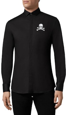 필립 플레인 블랙 스컬 자수 긴팔 버튼업 셔츠 A19C-MRP1078-PTE012N-02 Lookbook 필립 플레인 블랙 스컬 자수 긴팔 버튼업 셔츠 A19C-MRP1078-PTE012N-02