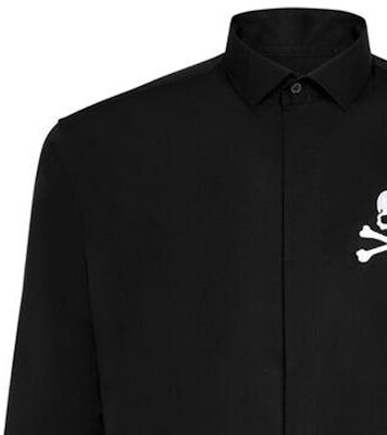 필립 플레인 블랙 스컬 자수 긴팔 버튼업 셔츠 A19C-MRP1078-PTE012N-02 Details for 필립 플레인 블랙 스컬 자수 긴팔 버튼업 셔츠 A19C-MRP1078-PTE012N-02