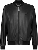 PHILIPP PLEIN Black Solid Zip-Up Long Sleeve Jacket. AAAC-MLB1421-PLE010N-02 PHILIPP PLEIN Black Solid Zip-Up Long Sleeve Jacket. AAAC-MLB1421-PLE010N-02
