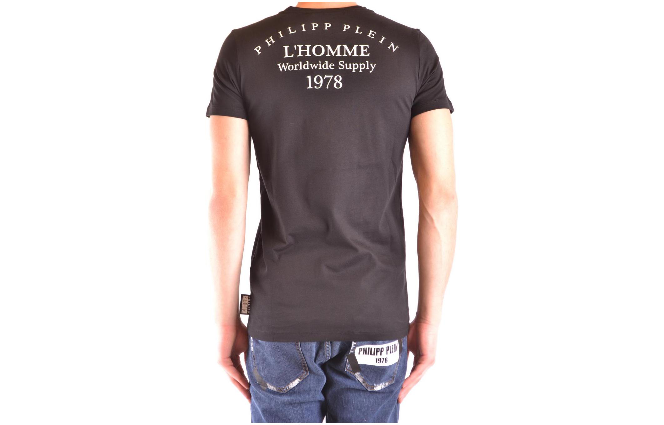 Lookbook 필립 플레인 크루넥 슬림 핏 스컬 그래픽 티셔츠. MTK3033-PJY002N-02