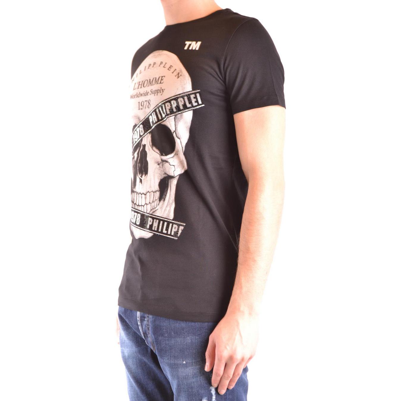Shop 필립 플레인 크루넥 슬림 핏 스컬 그래픽 티셔츠. MTK3033-PJY002N-02